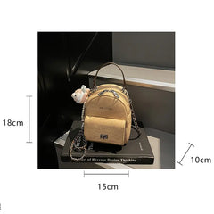 Mini Canvas Chain Backpack