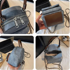 Mini Canvas Chain Backpack