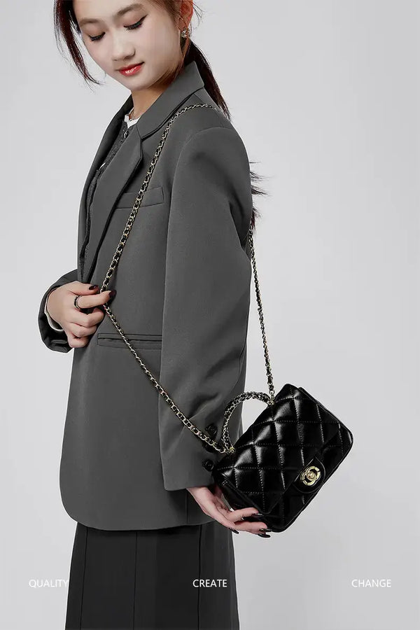 Mini Quilted Leather Chain Bag