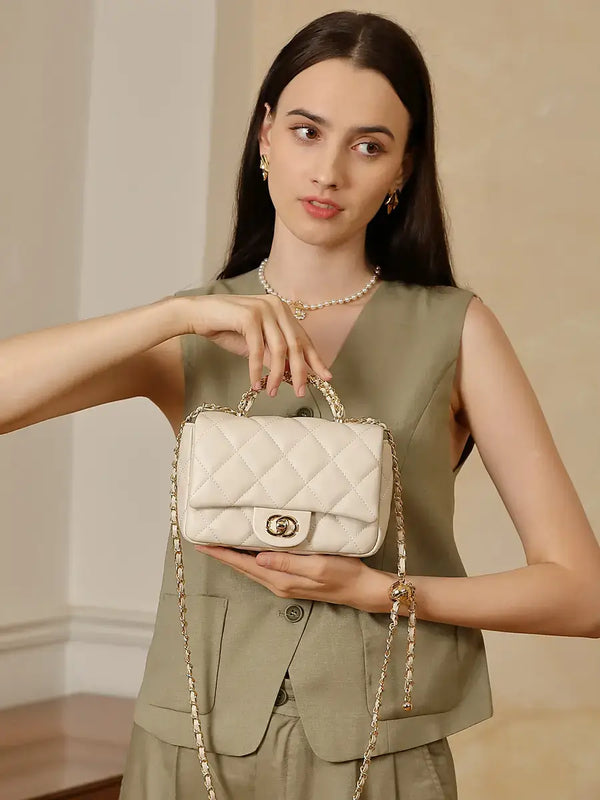 Mini Quilted Leather Chain Bag