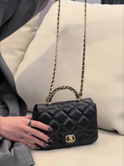 Mini Quilted Leather Chain Bag