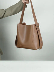 Minimalist Leather Bucket Bag