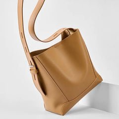 Minimalist Leather Bucket Bag