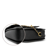 Classic Quilted Leather Top-Handle Bag, genuine leather, side view, chain strap
