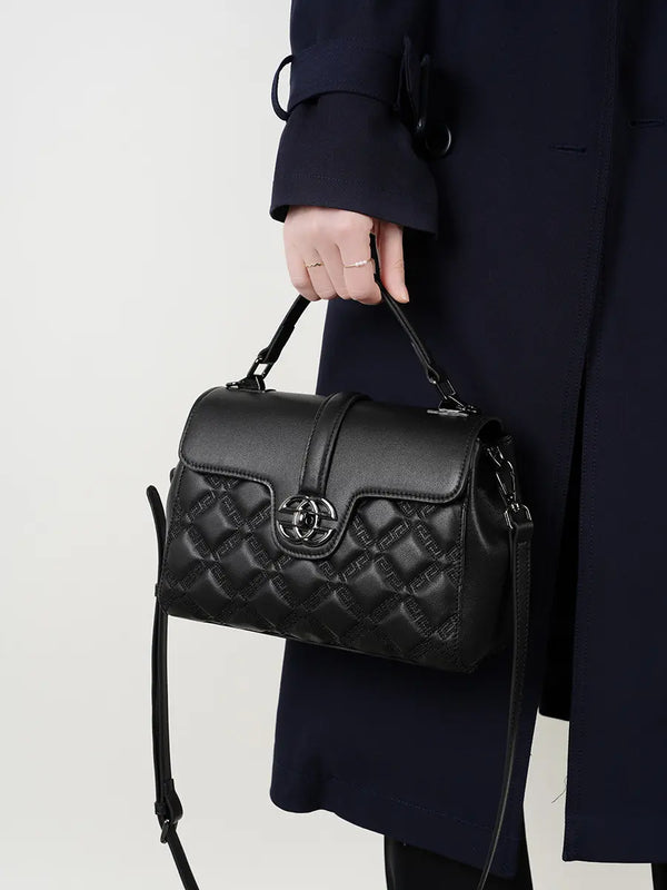 Quilted Leather Saddle Bag