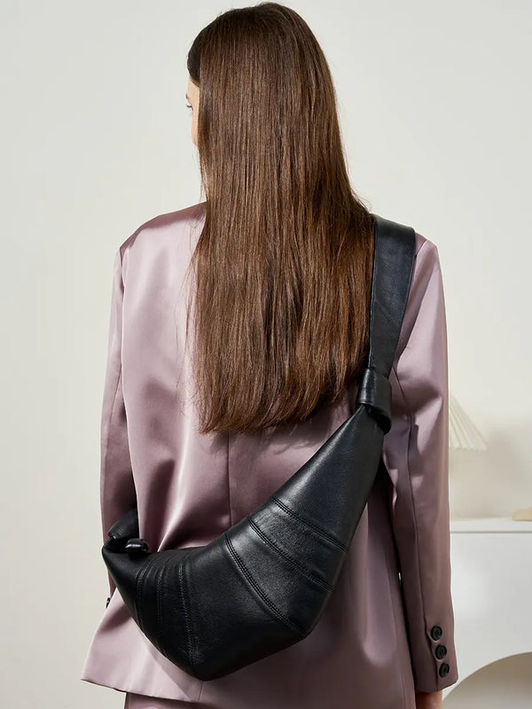 Crescent Leather Crossbody Bag