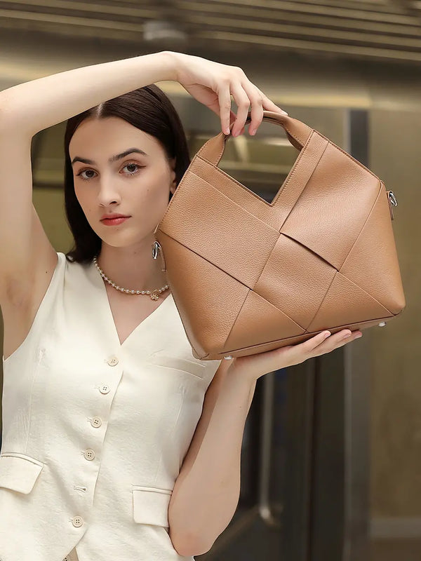 Woven Leather Crossbody Bag