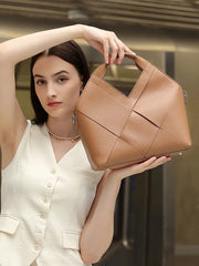 Woven Leather Crossbody Bag