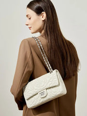 Camellia Quilted Lambskin Chain Bag
