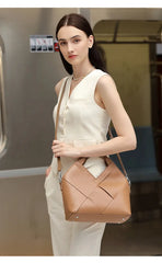 Woven Leather Crossbody Bag
