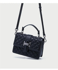 Quilted Leather Box Satchel