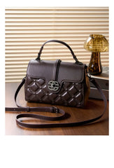 Quilted Leather Saddle Bag