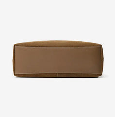 Bottom view of Suede Leather Baguette Shoulder Bag showcasing its sleek design and quality craftsmanship.