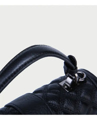 Quilted Leather Box Satchel