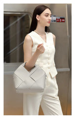 Woven Leather Crossbody Bag