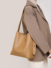 Minimalist Leather Bucket Bag