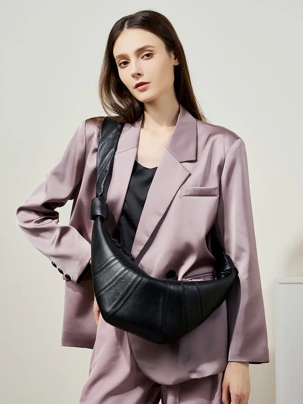 Crescent Leather Crossbody Bag