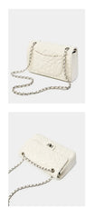 Camellia Quilted Lambskin Chain Bag