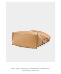 Minimalist Leather Bucket Bag