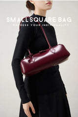 Classic Leather Baguette Shoulder Bag
