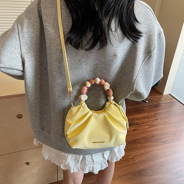 Beaded Handle Glossy Mini Bucket