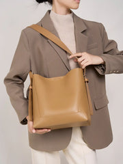 Minimalist Leather Bucket Bag