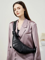 Crescent Leather Crossbody Bag