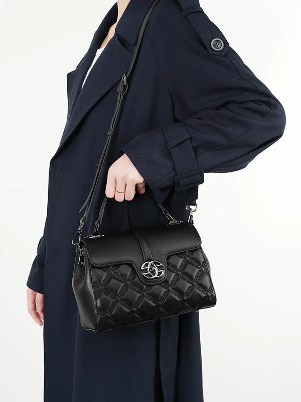 Quilted Leather Saddle Bag