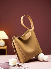 Minimalist Leather Bucket Bag