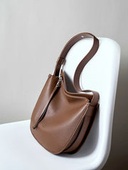 Languid Leather Crescent Hobo