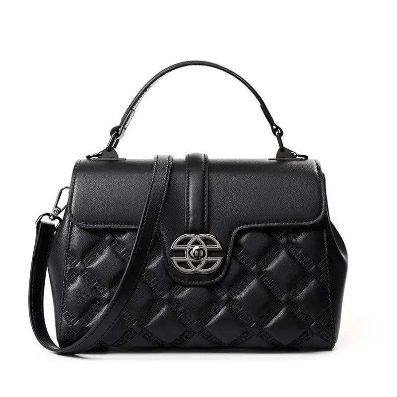 Quilted Leather Saddle Bag