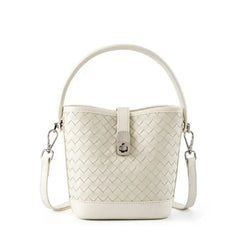 Woven Lambskin Bucket Bag