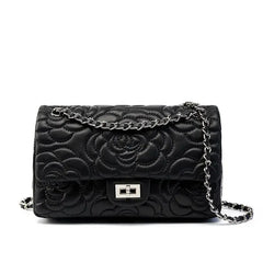 Camellia Quilted Lambskin Chain Bag
