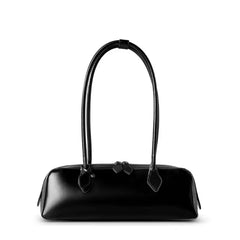 Classic Leather Baguette Shoulder Bag