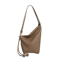 Asymmetric Slouchy Leather Hobo