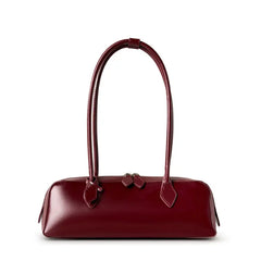 Classic Leather Baguette Shoulder Bag