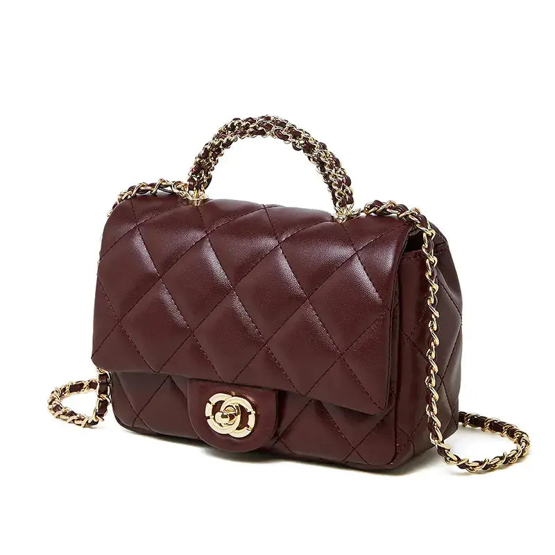 Mini Quilted Leather Chain Bag
