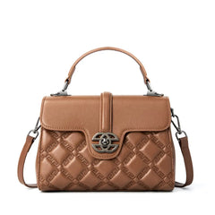 Quilted Leather Saddle Bag