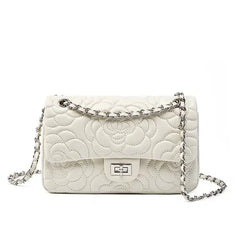 Camellia Quilted Lambskin Chain Bag