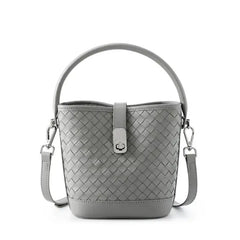 Woven Lambskin Bucket Bag