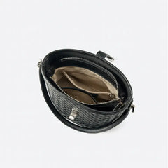 Woven Lambskin Bucket Bag