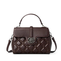 Quilted Leather Saddle Bag