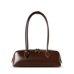 Classic Leather Baguette Shoulder Bag