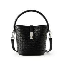 Woven Lambskin Bucket Bag