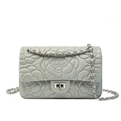 Camellia Quilted Lambskin Chain Bag