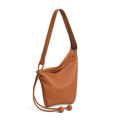 Asymmetric Slouchy Leather Hobo