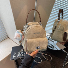 Mini Canvas Chain Backpack