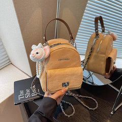 Mini Canvas Chain Backpack