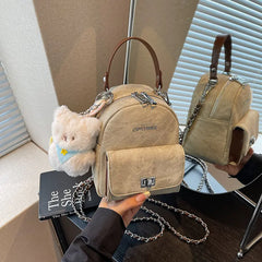 Mini Canvas Chain Backpack