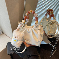 Beaded Handle Glossy Mini Bucket